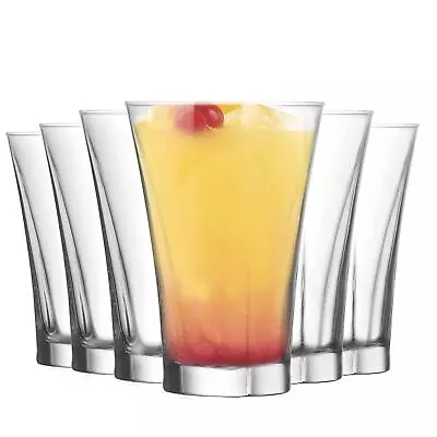 Buy LAV 6x Truva Highball Glasses Vintage Water Juice Cocktail Tumblers 350ml Clear • 13£