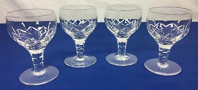 Buy STUART England CARLINGFORD Clear Crystal 3 3/4  SHERRY GLASSES Stemware SET OF 4 • 37.27£