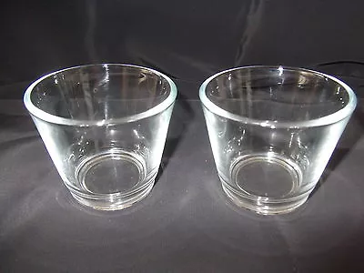 Buy 2 Pairs Of Glass Tealight Holders • 2£