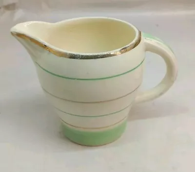 Buy 2.5  Art Deco Tams Ware Small Hand-painted Creamer Pale Green / Gold Vintage • 3.99£