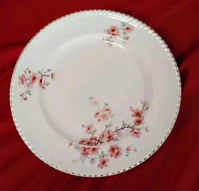 Buy Vintage Johnson Bros Old English  Pink Cherry Blossoms Gold Rim 5 Dinner Plates • 41.94£