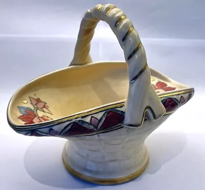 Buy Art Deco Crown Ducal Charlotte Rhead “Ankara” (6778) Basket - Vintage Decor • 39£