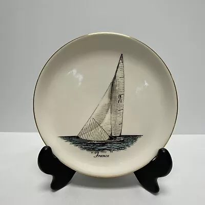 Buy Delano Studios Hand Colored France Sailboat Plate • 51.26£