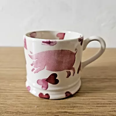 Buy Emma Bridgewater Pig Cup Kissing Hearts Pink Pattern Small Cream Mug Rare • 25£