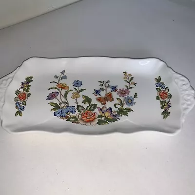 Buy Aynsley  - Fine Bone China England - Cottage Garden - Sandwich Tray - Mint Cond. • 8£