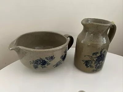 Buy Two Moira Pottery Jugs Vintage Floral • 28£