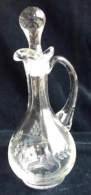 Buy Decanter. Individual Serving . Cut Glass. Antique. Edwardian. Wheel Cut/Etched • 14.50£