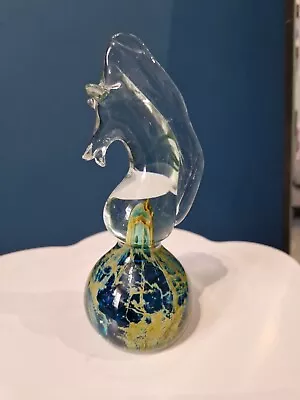 Buy Vintage Mdina Glass Seahorse Signed Paperweight Art Glass Figurine • 6£