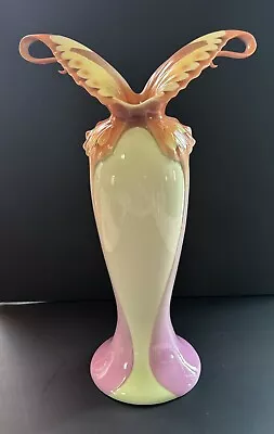 Buy Franz Collection Porcelain Papillon Butterfly Spread Wings Flower Vase XP1692 • 102.69£