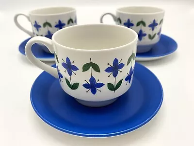 Buy Vintage 1960’s Midwinter ‘Roselle’ Design Tea Cups & Saucers - Fine Tableware • 10£