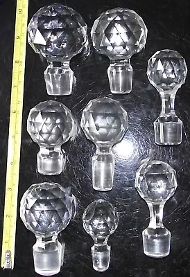 Buy Job Lot Bundle Of 8 Vintage Faceted Ball Decanter Stoppers. UK ONLY Free Postage • 8£