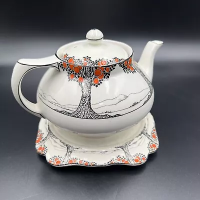 Buy Crown Ducal Orange Tree Pattern Teapot With Stand A1211 VERY RARE VGC • 39.95£