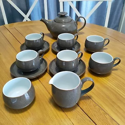 Buy DENBY Tea Set Coffee Set Fine Stoneware GREYSTONE Handcrafted 13 Pieces Vintage • 68£