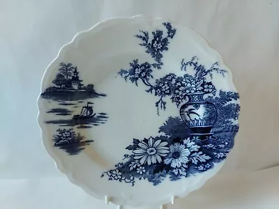 Buy W H Grindley & Co C1900 Blue & White Rare Oeste Pattern Oriental Scene 22.5cm • 15.99£