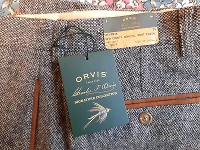Buy BNWT - ORVIS SIGNATURE 100% WOOL DONEGAL TWEED FULLY LINED TROUSERS 34 W X 30 L • 95£