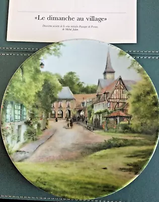 Buy Limoges Collectors Plate Le Dimance Au VIillage - Paysages De France - 1987 • 4.50£