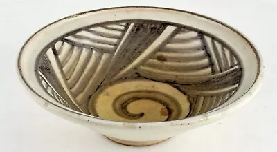 Buy Vintage Anton Lang Pottery Bowl Germany Geometric Swirl 6” • 41.94£