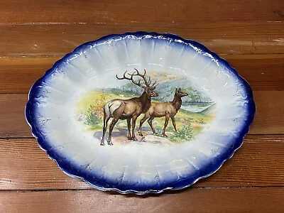 Buy Antique Limoges China Platter Elk Painting • 28.01£