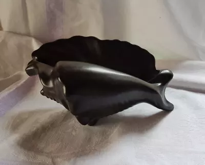 Buy Vintage Poole Pottery Conch Shell In Rare Black Panther Glaze • 55.99£