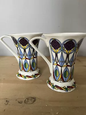 Buy Johnson Brothers Bone China Hexagon Purple Rose Art Deco Mug Cup X 2 • 39.99£