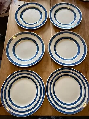 Buy Vintage Cornishware Dinner Plates X 6 • 30£