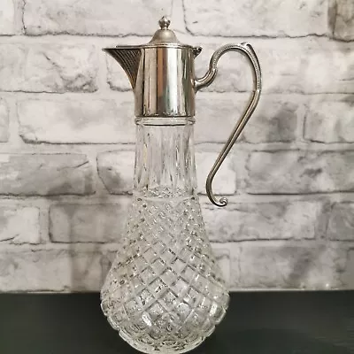 Buy Antique Silver-plated Cut Glass Claret Jug Decanter  • 16£