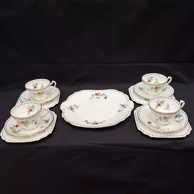 Buy Vintage New Chelsea Staffs Tit Willow Tea Cup & Saucer Set With Cake Plate • 30£