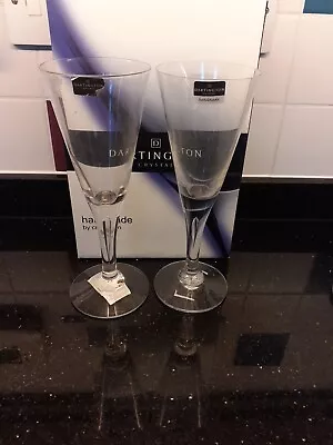 Buy 2 X Dartington FT115/3/P Sharon Champagne  Glass/Crystal Glasses/Flute 22cm Tall • 28£
