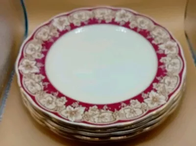 Buy GRINDLEY HAMPTON COURT VINE ENGLISH CHINA 5x 10  Dinner Plates Vintage Red Gold • 17£