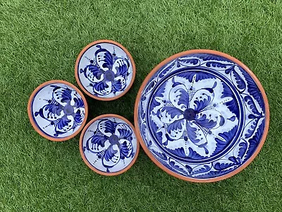 Buy Spanish Vintage Mediterranean Blue White Ceramic Serving Dishes Bowls • 7.99£