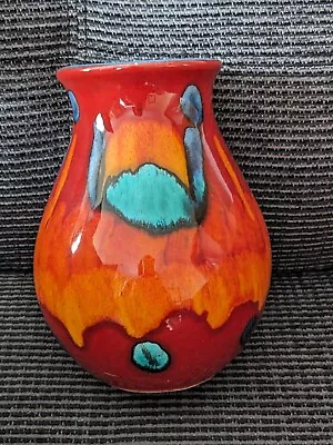 Buy Poole Pottery Volcano Design Vase Height 16-17 Cm Original Box And Label. • 39.99£