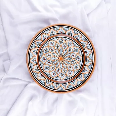 Buy Handmade Moroccan Plate Hand-painted Pottery Plate Home And Deco Moroccan Wall • 69.89£