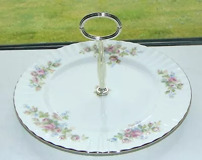 Buy Royal Albert Fine China Moss Rose Pattern Cake Stand 24.5cm 1st Quality • 10£