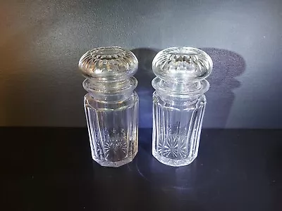 Buy Pair Of Antique Cut Glass Pickle Jars, H-5,25'', VGC • 38£