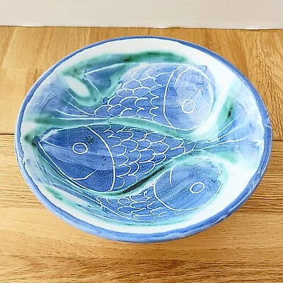Buy Country Lane Pottery Cornwall Hand Painted Fish Bowl 6.5  Diameter Vintage ? • 19.99£