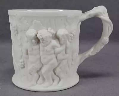 Buy Antique 19th Century Minton Parian Ware Relief Molded Bacchus Mug Circa 1835 • 229.10£