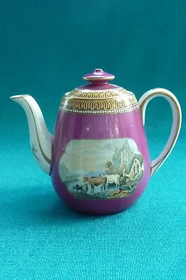 Buy Lovely Vintage Hand Painted Pratt Ware Of Fenton Small Tea Pot • 9.99£