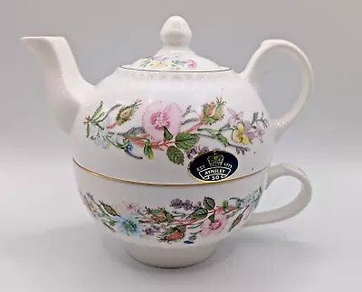 Buy Aynsley Wild Tudor Bone China Tepot & Cup • 9.99£