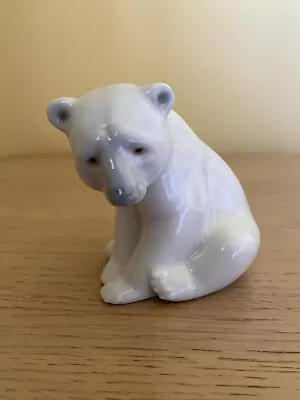 Buy Lladro  Resting  Polar Bear 1208 Figurine. Vintage,  Porcelain • 15£