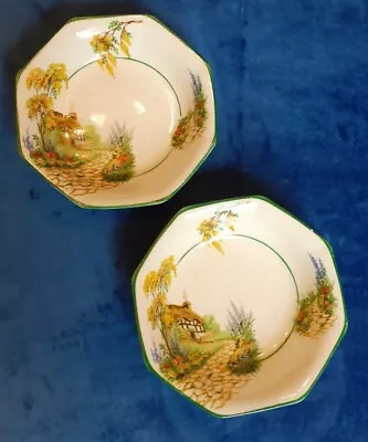 Buy Beautiful Pair Of Vintage James Kent Sunnyside Art Deco Small Dessert Bowls • 7£