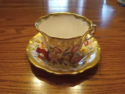 Buy HAMMERSLEY (England) Queen Anne CHINTZ Floral Cup And Saucer Set #13166 - Nice! • 40.06£