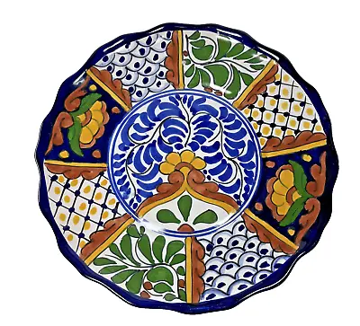 Buy Mexican Pottery Hand Painted Plate 11.5” Talavera For Tierra Fina • 24.22£