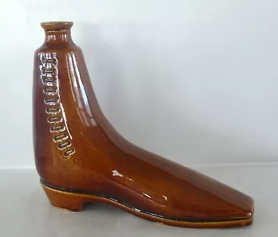 Buy Antique Treacle Glaze Boot Flask Decanter • 23.99£