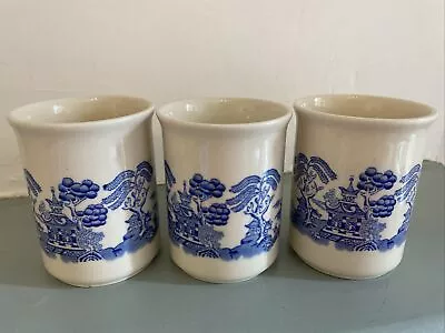 Buy 3 X English Ironstone Tableware England Blue And White Mugs Japanese Pattern • 18£
