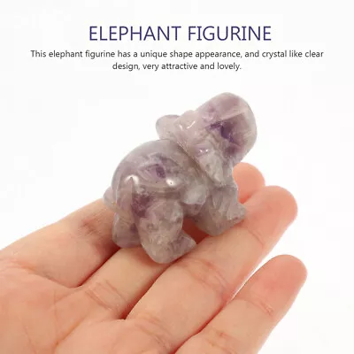 Buy  Crystal Elephant Ornament Elegant Decor Figurine Desktop Decorate • 9.49£