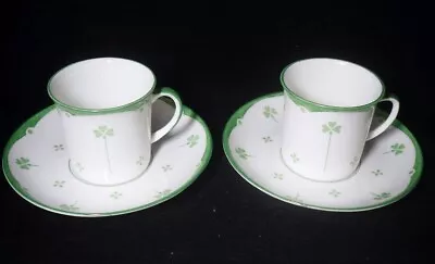 Buy 2 X Art Nouveau Foley Peacock China Demitasse Cups & Saucers (a/f) • 12.99£