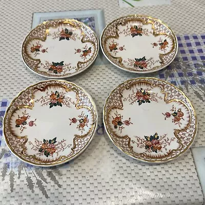Buy 4x Vintage Masons Grosvenor Gold Floral Small Plate Trinket Dish England • 35£