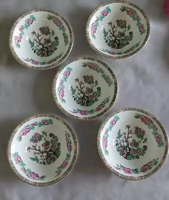 Buy 5 X Maddock Indian Tree Vitreous China 16 Cm Dessert / Salad Bowls Pre-owned • 14.50£