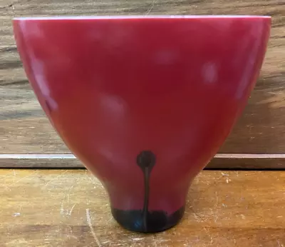 Buy Lovely Very Rare Vintage Caithness Studio Red Ebony Flame Glass Bowl SU787 • 30£