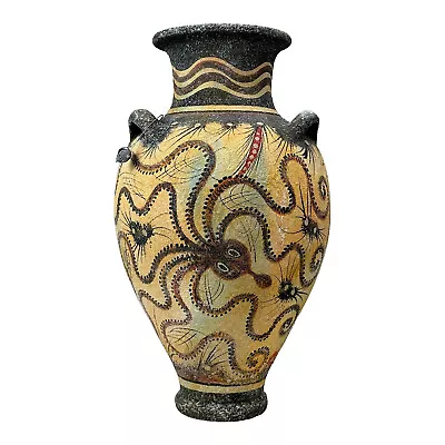 Buy Minoan Vase Pottery Painting Octopus Ancient Greek Crete Ceramic Knossos • 133.33£